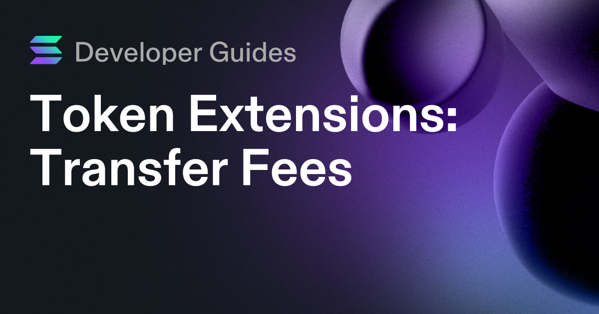 How to use the Transfer Fee extension